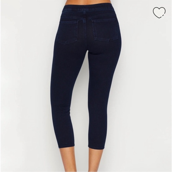 $148 SPANX Jeanish Leggings premium denim flatterfit indigo 27” inseam small - Picture 16 of 16